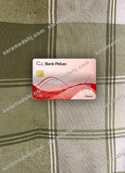 Poland Bank Pekao S.A bank visa classic card photolook front